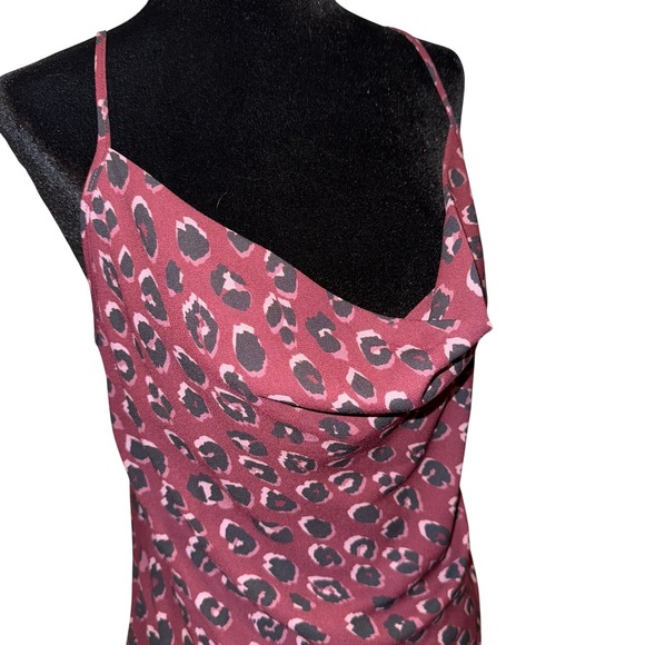 7‎ For All Mankind Animal Print Cami Top Sleeveless Cowl Neck Blouse - Picture 1 of 15